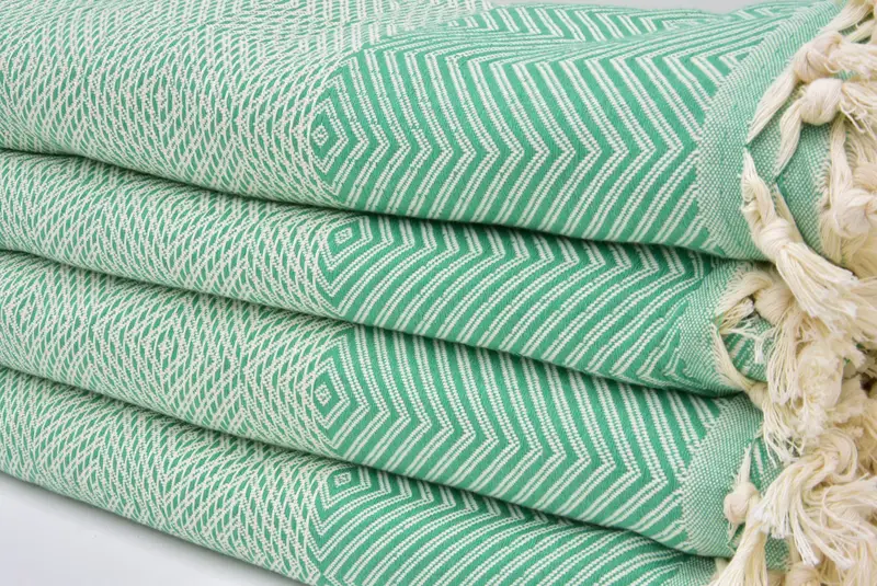 92x80 Cotton Diamond Towel, Turkish Throw Blanket, Bedspread, Engagement Gift, Turkish Blanket, Halloween Bachelorette Party, Personalized Gifts - 6