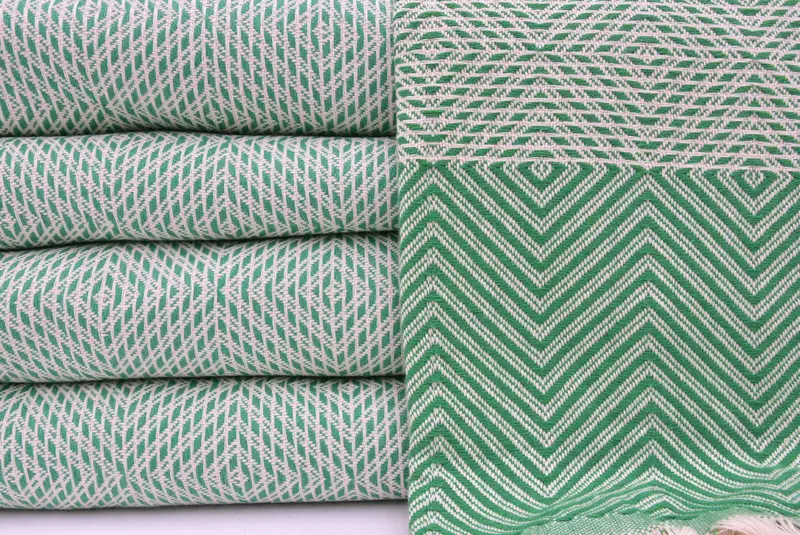 92x80 Cotton Diamond Towel, Turkish Throw Blanket, Bedspread, Engagement Gift, Turkish Blanket, Halloween Bachelorette Party, Personalized Gifts - 1