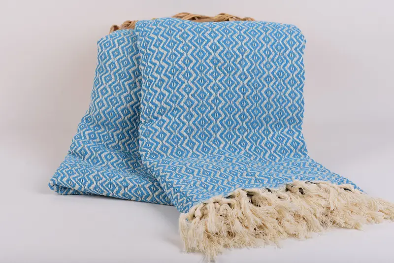 96x80 Cotton Diamond Towel, Home Decor Blankets, Boho Throw Blankets, Beach Wedding Favor, Turkish Blanket, Monogram Beach Blanket, Monogram Blanket - 5