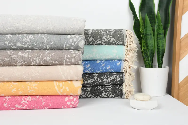 Bridesmaid Gifts, Scarf Towel, 70x40 Cotton Carretta Patterned Towel, Organic Turkish towel, Bachelorette Party Gift, Christmas Favors, Spa Towel - 2