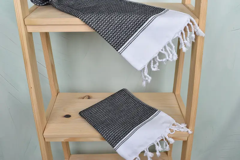 Personalized Dish Towel, 32x16 Cotton Striped Towel, Monogram Towels, Bridesmaid Gifts, Bachelorette Party Favors, Turkish Towel Hand Towel - 5