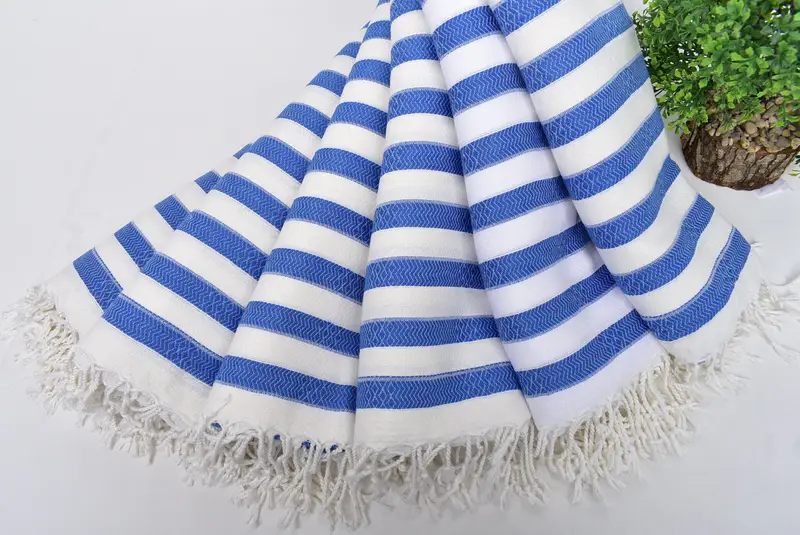 Valentines Day Gift For Him, Quick-dry peshtemal, Turkish Towel USA, Lightweight towel, Monogrammed Turkish Towel, 70x36 Cotton Striped Towel - 4