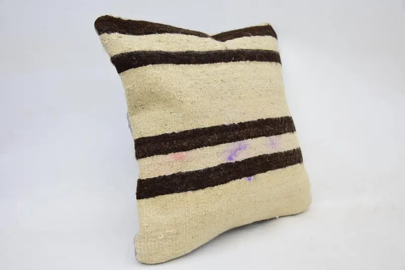 16x16 Beige Pillow Cover, Designer Throw Cushion Case, Pillow for Couch, Boho Pillow Sham Cover, Pillow Sham, Antique Pillows, Anatolian Pillow Sham - 2