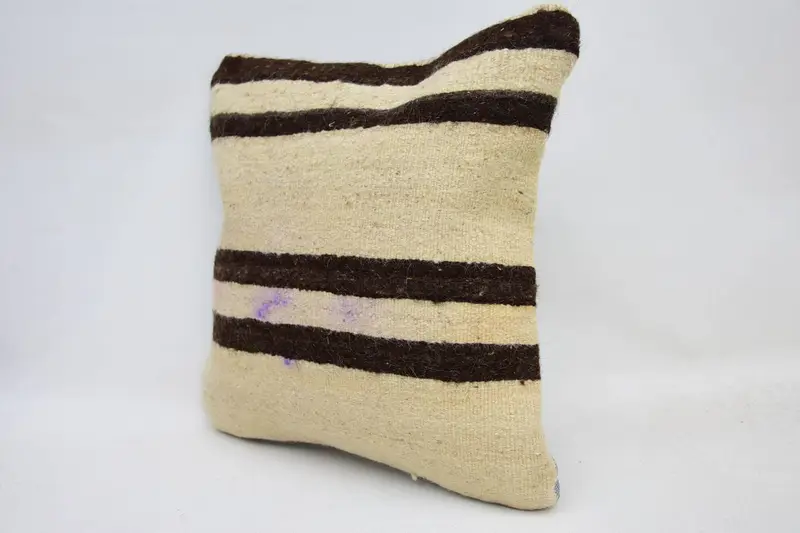 16x16 Beige Pillow Cover, Designer Throw Cushion Case, Pillow for Couch, Boho Pillow Sham Cover, Pillow Sham, Antique Pillows, Anatolian Pillow Sham - 3