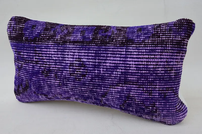 8x16 Purple Pillow Case, Vintage Kilim Throw Pillow, Authentic Pillow Cover, Cushion Cover, Kilim Cushion Sham, Vintage Kilim Pillow - 3