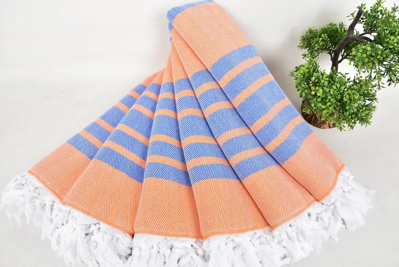 Beach Size Towel, Wedding Gift, Turkish Bath Towel USA, Lightweight Turkish towel, Welcome Wedding Gift, 68x36 Cotton Chevron Towel, Travel towel - 4