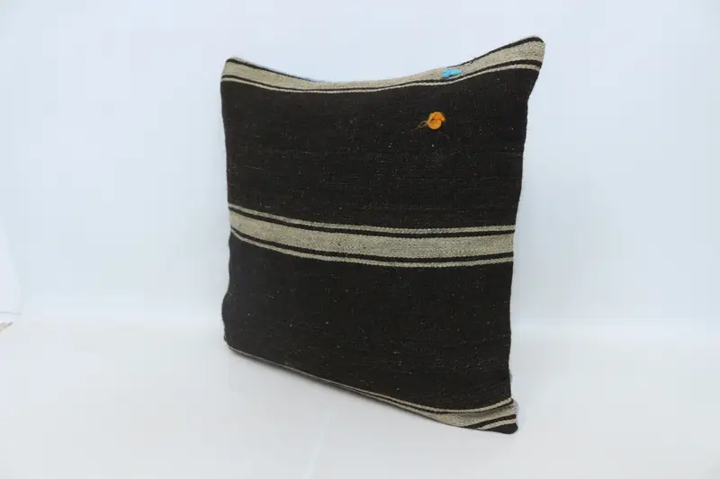 Pillow, Pillow for Couch, Interior Designer Pillow, Bed Cushion Cover, Rustic Pillow Sham, 28x28 Brown Cushion Cover, Antique Pillows - 4