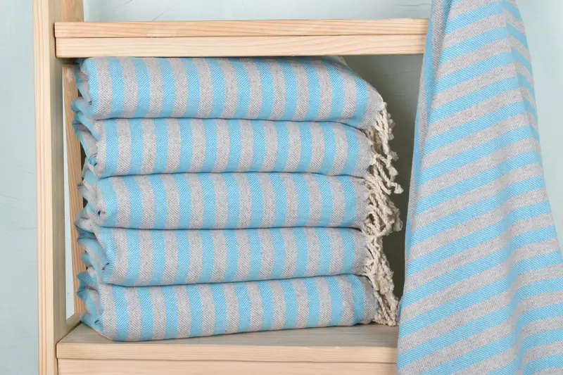 Personalized Beach Towel, 70x36 Cotton Striped Towel, Custom Gifts, Luxury Turkish Bath Towel, Beach towel, Wedding Gifts Towel, Scarf Towel - 2