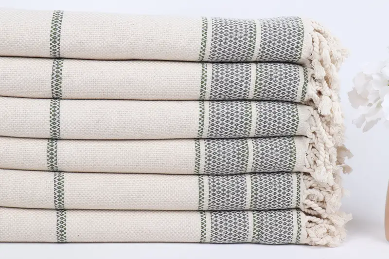 Travel towel, 70x36 Linen Striped Towel, Birthday Gift, Soft organic Turkish peshtemal for luxury spa use, Bachelorette Gifts, Monogram Beach Towel - 3