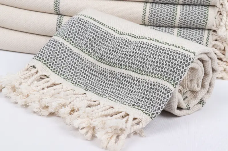 Travel towel, 70x36 Linen Striped Towel, Birthday Gift, Soft organic Turkish peshtemal for luxury spa use, Bachelorette Gifts, Monogram Beach Towel - 4