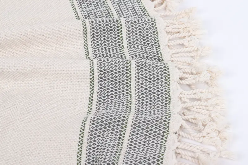 Travel towel, 70x36 Linen Striped Towel, Birthday Gift, Soft organic Turkish peshtemal for luxury spa use, Bachelorette Gifts, Monogram Beach Towel - 8