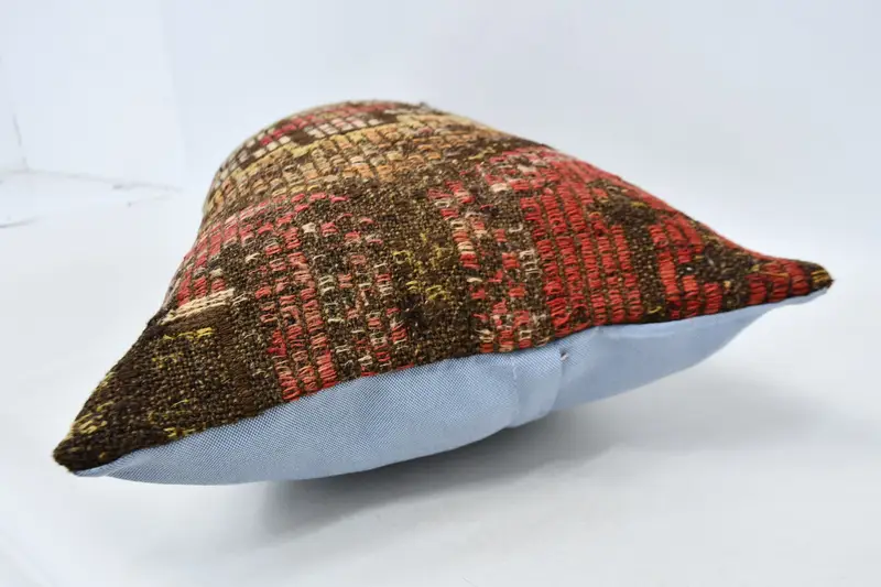 Pillow Sham, Vintage Pillow, Bolster Throw Pillow Case, Pillow for Sofa, Kilim Cushion Sham, Patio Pillow Case, 16x36 Red Cushion Case - 6