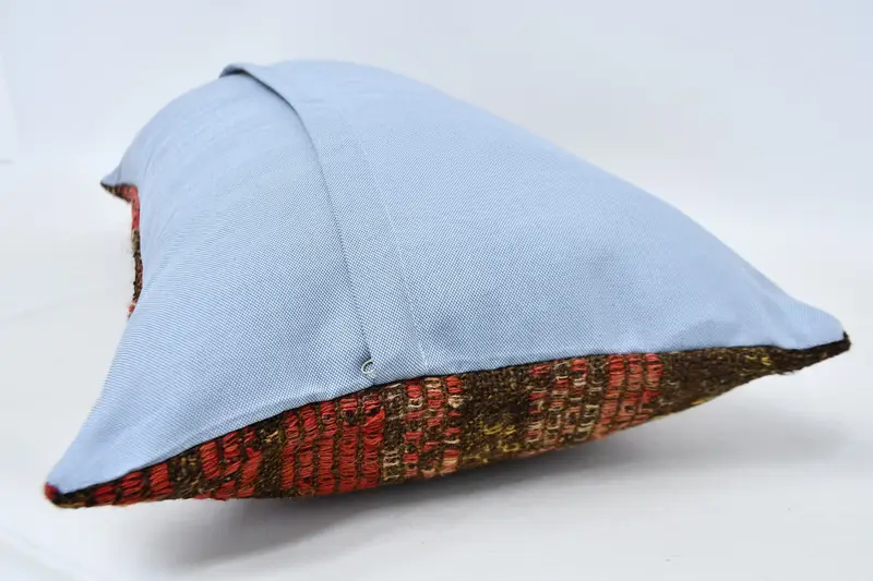 Pillow Sham, Vintage Pillow, Bolster Throw Pillow Case, Pillow for Sofa, Kilim Cushion Sham, Patio Pillow Case, 16x36 Red Cushion Case - 5