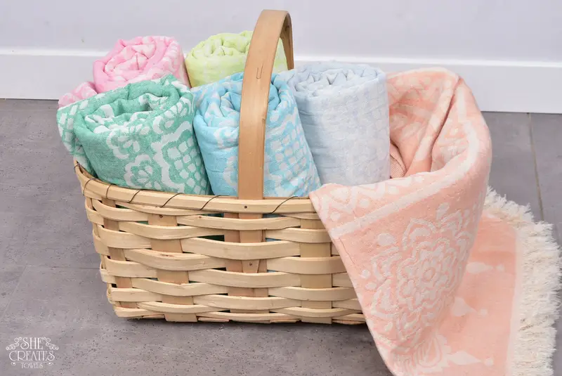 Beach Towel Personalized, Turkish bath towel, Cute Beach Towel, Gift For Bride, Gift For Him, 74x36 Cotton Floral Patterned Towel, Lightweight towel - 7