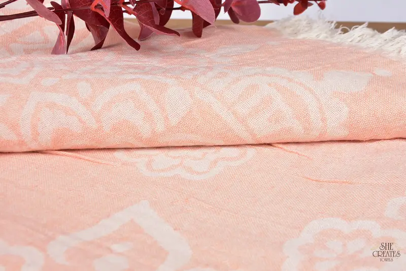 Beach Towel Personalized, Turkish bath towel, Cute Beach Towel, Gift For Bride, Gift For Him, 74x36 Cotton Floral Patterned Towel, Lightweight towel - 6