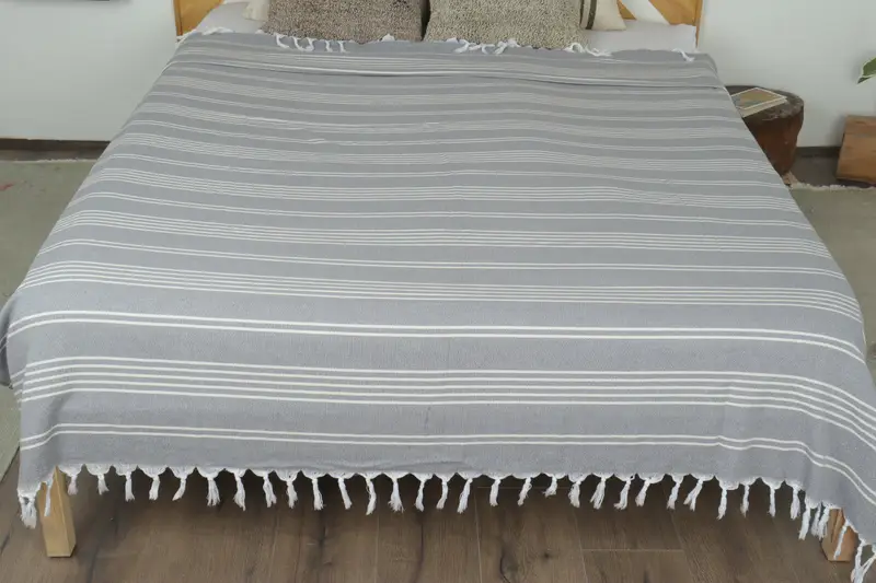 Throw Blanket, 96x70 Cotton Striped Towel, Spooky Bachelorette Party, Turkish Tablecloth, Bachelorette Party Favors, Housewarming Gift, Bridal Gifts - 8