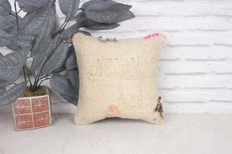 Pattern Throw Cushion Case, Cushion, Boho Pillow Sham Cover, Pillow for Couch, 12x12 Beige Pillow Sham, Home Decor Pillow - 1