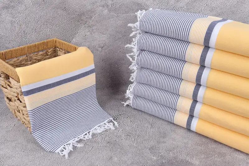 Absorbent towel, Soft towel, Eco-Friendly Turkish Towel, 68x40 Cotton Striped Towel, Hammam towel, Wedding Gift Ideas, Girls Weekend Getaways Ideas - 3