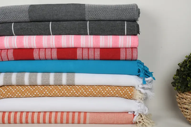 Gift For Mom, Traditional Turkish peshtemal for hammam, Lightweight towel, Quick-dry towel, Luxury towel, Gym Towel, 70x40 Cotton Set of 10 Towel - 3