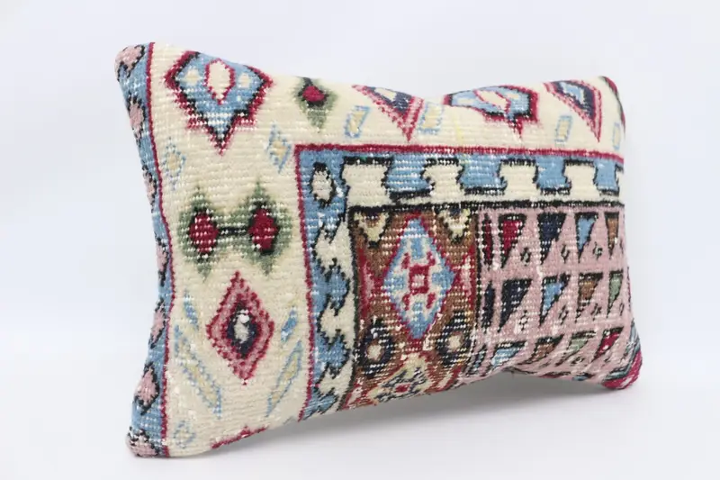 Cushion Case, Armchair Pillow Sham, Boho Pillow, Vintage Cushion Cover, Interior Designer Pillow, Vintage Kilim Throw Pillow, 16x24 Red Cushion Case - 3