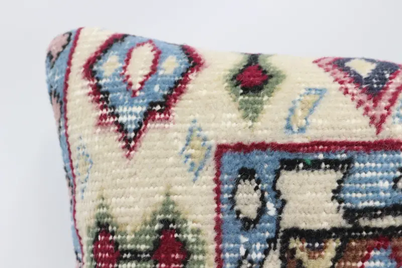 Cushion Case, Armchair Pillow Sham, Boho Pillow, Vintage Cushion Cover, Interior Designer Pillow, Vintage Kilim Throw Pillow, 16x24 Red Cushion Case - 2