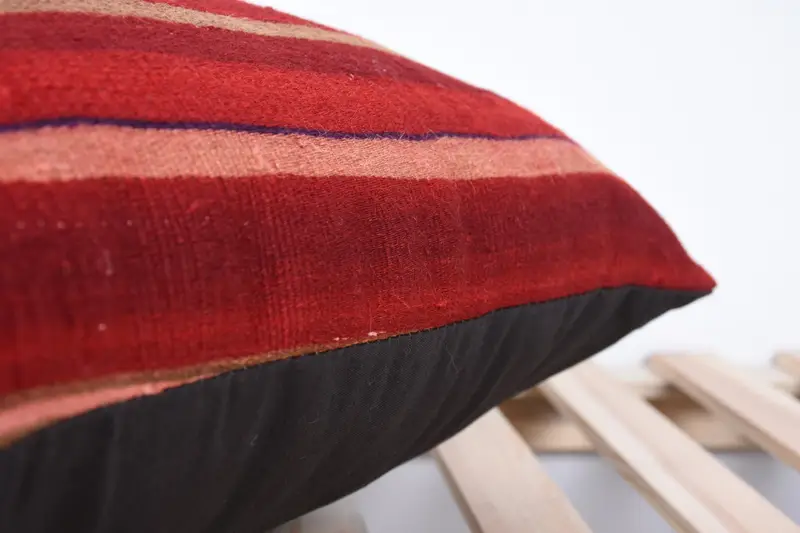 Turkish Kilim Pillow, Bench Pillow Sham, Pillow for Couch, Handmade Pillow Case, 20x20 Red Pillow Cover, Pillow Sham, Pillow for Sofa - 7