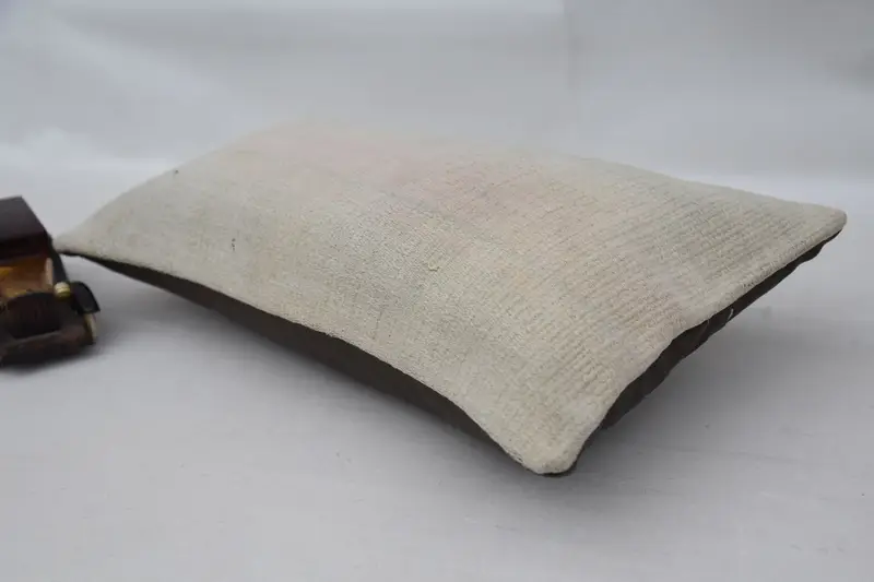 Throw Kilim Pillow, Outdoor Pillow Sham, 12x20 Beige Cushion Case, Pillow Sham, Vintage Pillow, Handmade Pillow, Pillow for Sofa - 6