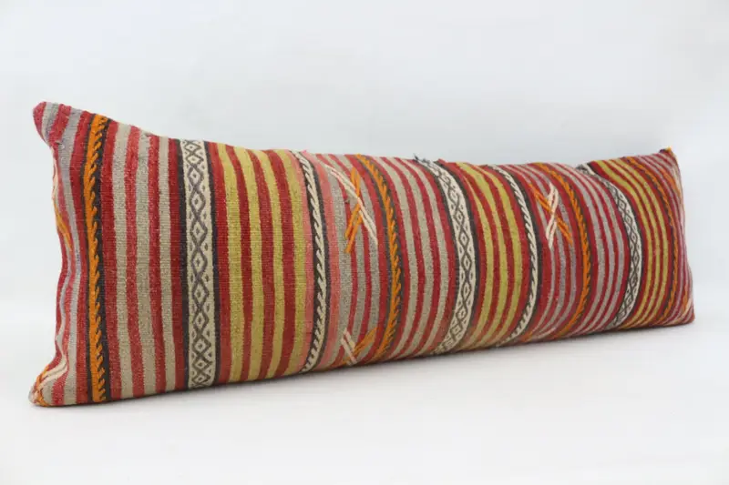 16x48 Red Pillow Sham, Boho Pillow, Tapestry Cushion Case, Accent Pillow Cover, Rustic Pillow Sham, Turkish Pillow, Antique Pillows, Pillow Cover - 3