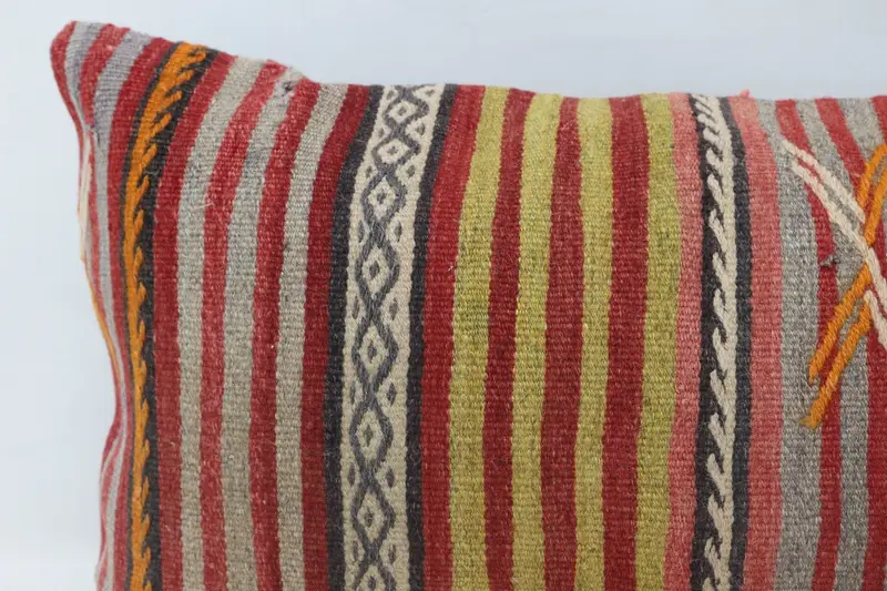 16x48 Red Pillow Sham, Boho Pillow, Tapestry Cushion Case, Accent Pillow Cover, Rustic Pillow Sham, Turkish Pillow, Antique Pillows, Pillow Cover - 2