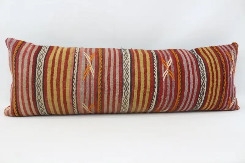 16x48 Red Pillow Sham, Boho Pillow, Tapestry Cushion Case, Accent Pillow Cover, Rustic Pillow Sham, Turkish Pillow, Antique Pillows, Pillow Cover - 1