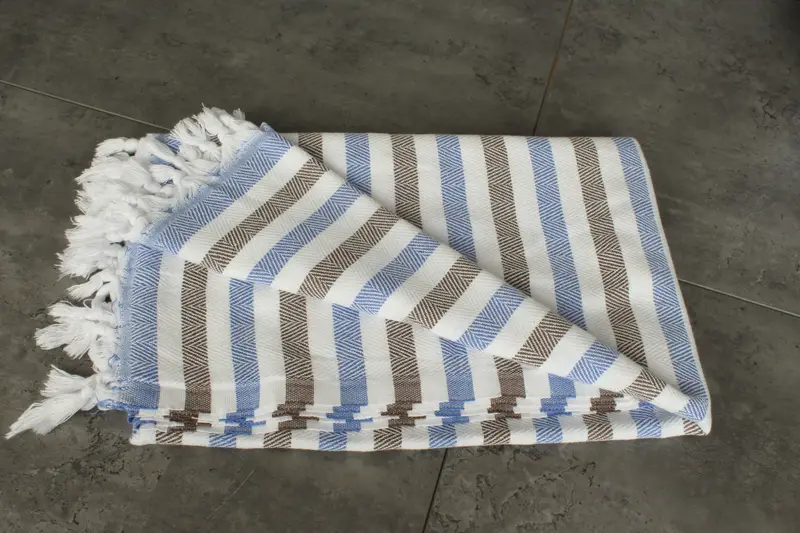 64x40 Cotton Striped Towel, Soft towel, Wedding Anniversary Gift, Embroidered Towel, Handwoven Turkish Towel, Bridal Gifts, Personalized Towel - 3