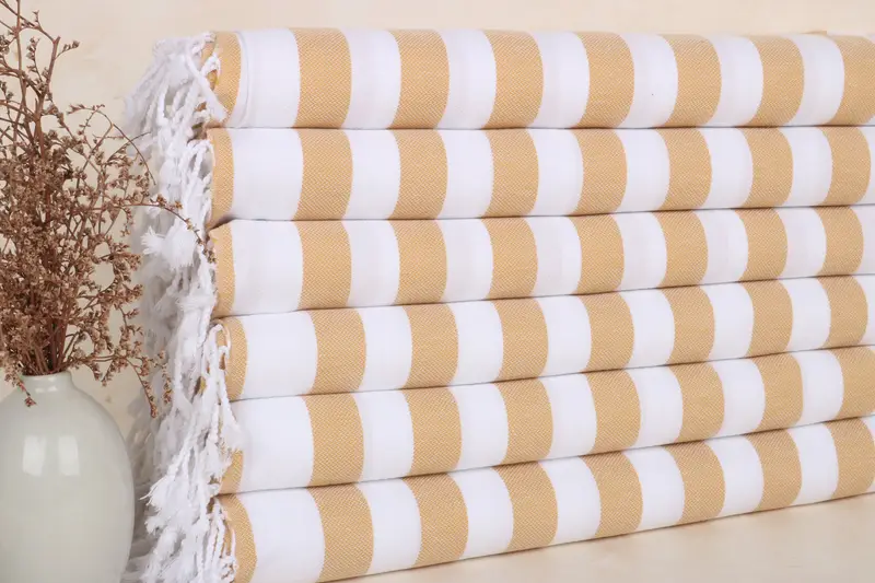 Wedding Favors Mustard Cotton Tea Towel, 20x44 Inches