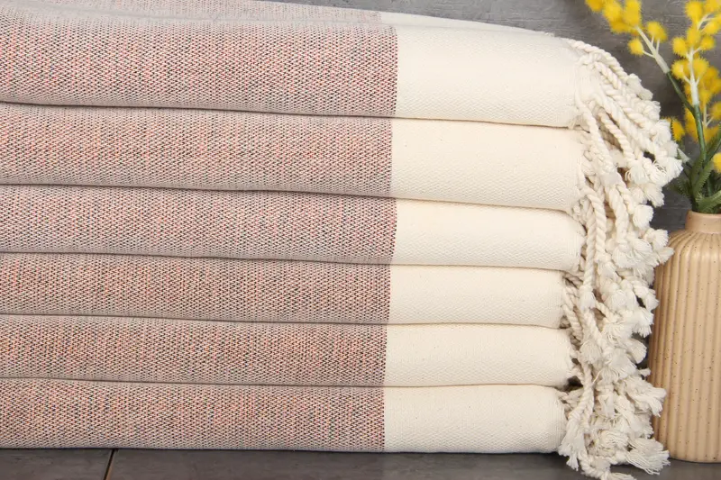 Personalized Beach Towel Orange 40x63 Inches Turkish Cotton Bath Towel