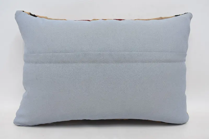 Cushion Case, Toss Cushion Case, Ethnical Kilim Rug Pillow, Boho Pillow, Kilim Pillow Cover, Sofa Pillow, 16x24 Red Cushion Cover, Ikat Cushion - 6