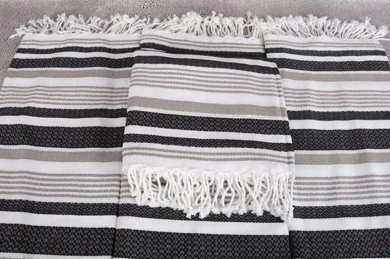 70x40 Cotton Striped Towel, Best Beach Towel, Monogrammed Beach Towel, Summer Gift, Family Gift Basket, Wedding Day Gift For Bride, Hammam Towel USA - 4