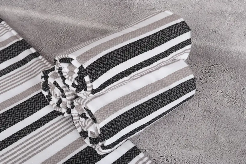 70x40 Cotton Striped Towel, Best Beach Towel, Monogrammed Beach Towel, Summer Gift, Family Gift Basket, Wedding Day Gift For Bride, Hammam Towel USA - 7