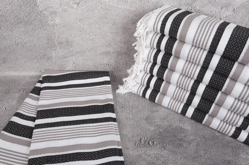 70x40 Cotton Striped Towel, Best Beach Towel, Monogrammed Beach Towel, Summer Gift, Family Gift Basket, Wedding Day Gift For Bride, Hammam Towel USA - 2