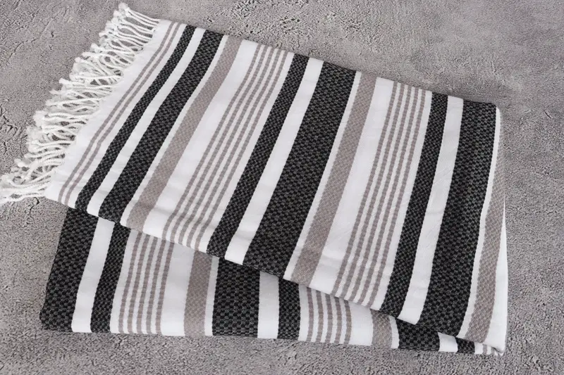 70x40 Cotton Striped Towel, Best Beach Towel, Monogrammed Beach Towel, Summer Gift, Family Gift Basket, Wedding Day Gift For Bride, Hammam Towel USA - 6