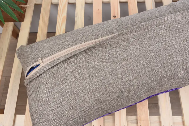 Cushion, Bolster Throw Pillow Case, 16x48 Purple Cushion Cover, Pillow for Couch, Pattern Throw Pillow Cover, Vintage Kilim Pillow, Turkish Pillow - 8