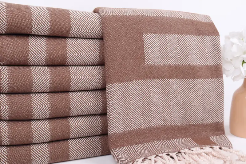 Decorative Towel, Peshtemal Towel USA, 68x38 Cotton Chevron Towel, Christmas Favors, Custom Wedding Gifts, Bachelorette Gifts, Turkish beach towel - 6