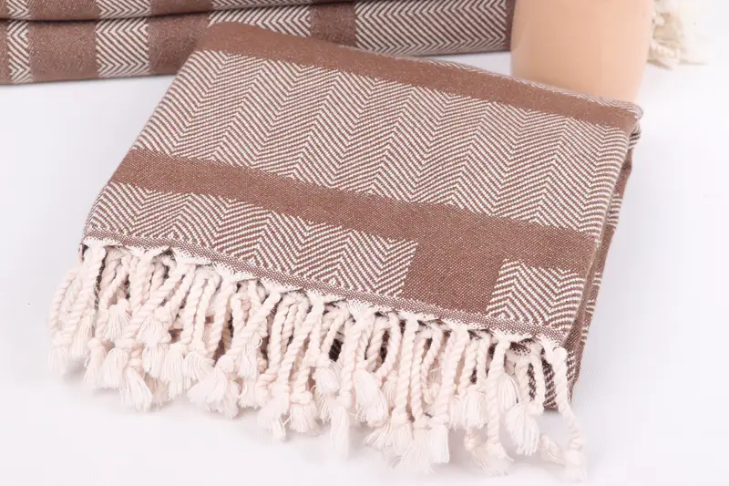 Decorative Towel, Peshtemal Towel USA, 68x38 Cotton Chevron Towel, Christmas Favors, Custom Wedding Gifts, Bachelorette Gifts, Turkish beach towel - 11