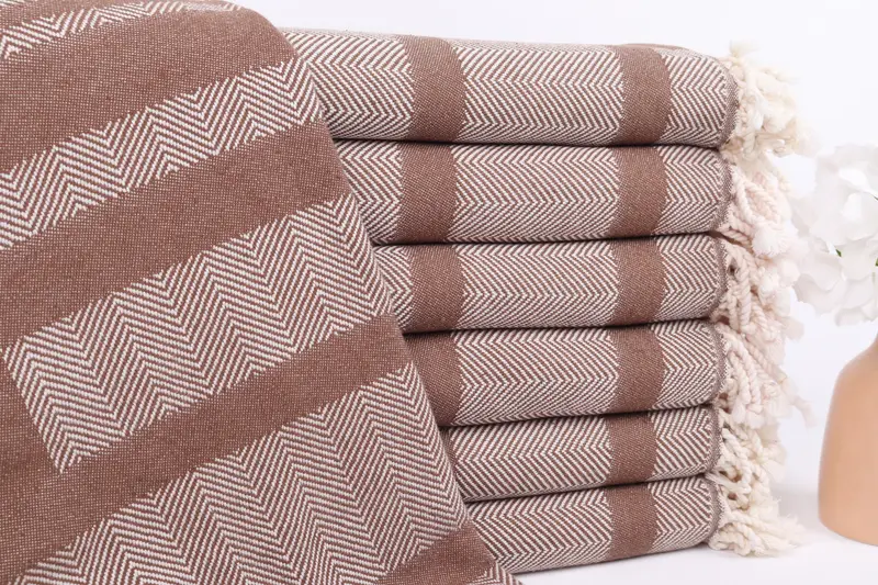 Decorative Towel, Peshtemal Towel USA, 68x38 Cotton Chevron Towel, Christmas Favors, Custom Wedding Gifts, Bachelorette Gifts, Turkish beach towel - 4
