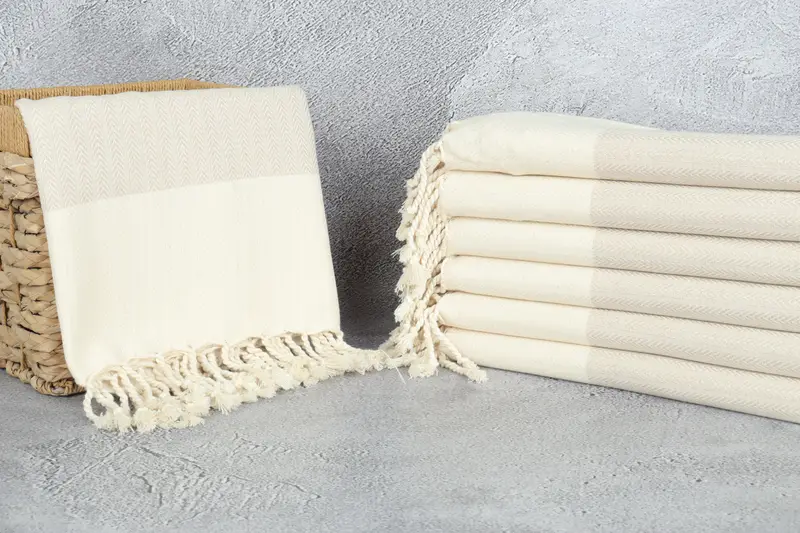 Eco-friendly Turkish towel for home and travel, Wedding Gifts Towel, Family Gift, 68x36 Cotton Palm Design Towel, Gifts For Him, Bridesmaid Gift - 3