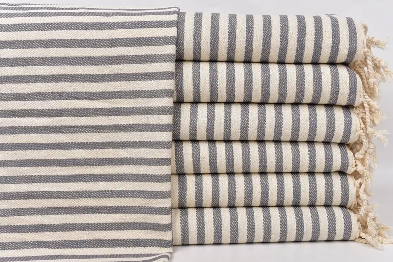 40x18 Cotton Striped Towel, Monogrammed Hand Towel, Bachelor Gift, Personalized Kitchen Towel, Personalized Gift, Gym Towel, Boyfriend Gift - 1