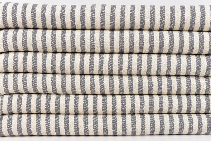 40x18 Cotton Striped Towel, Monogrammed Hand Towel, Bachelor Gift, Personalized Kitchen Towel, Personalized Gift, Gym Towel, Boyfriend Gift - 2