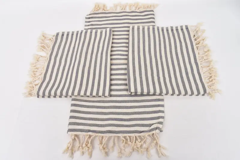 40x18 Cotton Striped Towel, Monogrammed Hand Towel, Bachelor Gift, Personalized Kitchen Towel, Personalized Gift, Gym Towel, Boyfriend Gift - 6