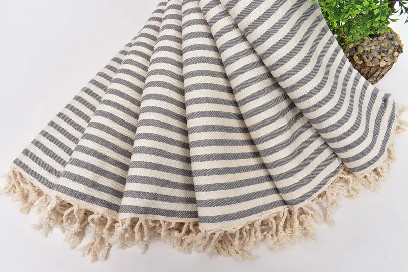 40x18 Cotton Striped Towel, Monogrammed Hand Towel, Bachelor Gift, Personalized Kitchen Towel, Personalized Gift, Gym Towel, Boyfriend Gift - 4