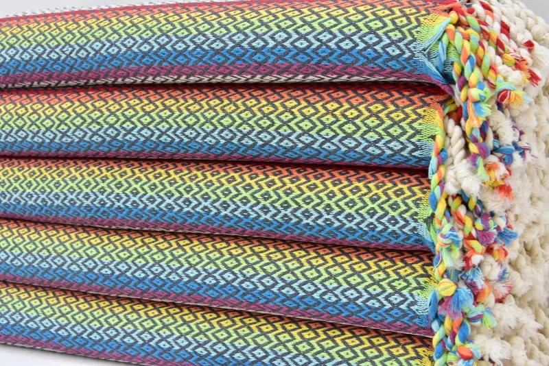 Lightweight Turkish towel, Bachelor Party Favors, 70x40 Cotton Diamond Towel, Gift Towel, Wedding Favors, Yoga Towel, Best Friend Gift, Summer Towel - 5