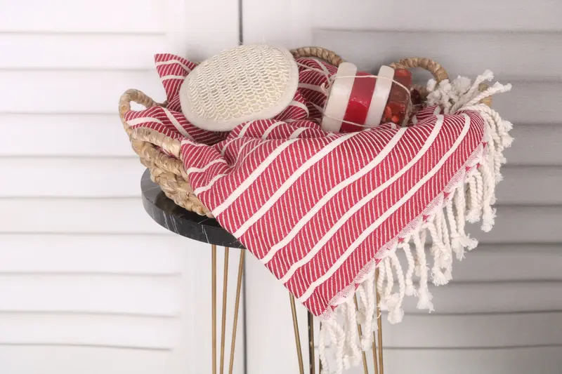 Bridesmaid Proposal Gift, 70x40 Bamboo Striped Towel, Absorbent Turkish towel, Personalized Towel Gift, Personalized Towel, Bridesmaid Gift - 2