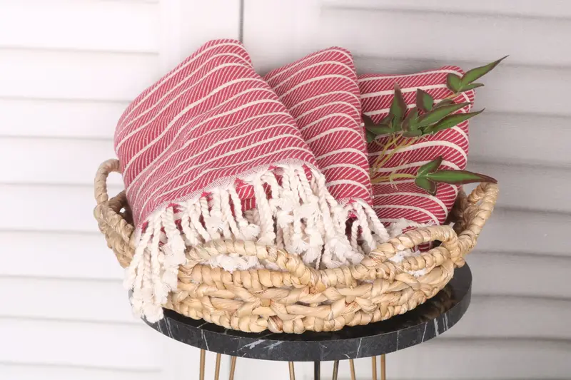 Bridesmaid Proposal Gift, 70x40 Bamboo Striped Towel, Absorbent Turkish towel, Personalized Towel Gift, Personalized Towel, Bridesmaid Gift - 5